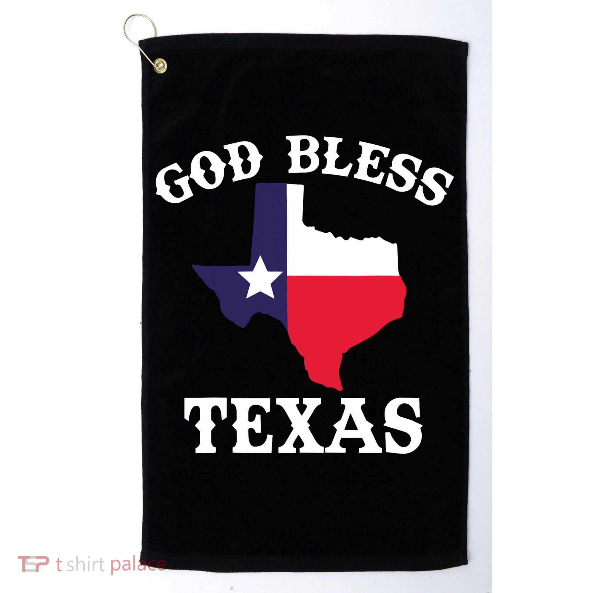 Texas Flag Patriotic Texan Pride God Bless Texas Golf Towel