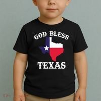 Texas Flag Patriotic Texan Pride God Bless Texas Toddler T-Shirt thumb 2