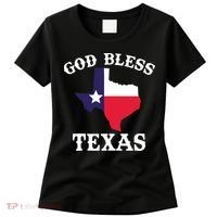 Texas Flag Patriotic Texan Pride God Bless Texas Women's T-Shirt thumb 0