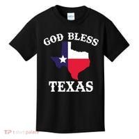 Texas Flag Patriotic Texan Pride God Bless Texas Kids T-Shirt thumb 0