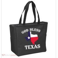 Texas Flag Patriotic Texan Pride God Bless Texas Tote Bag thumb 2