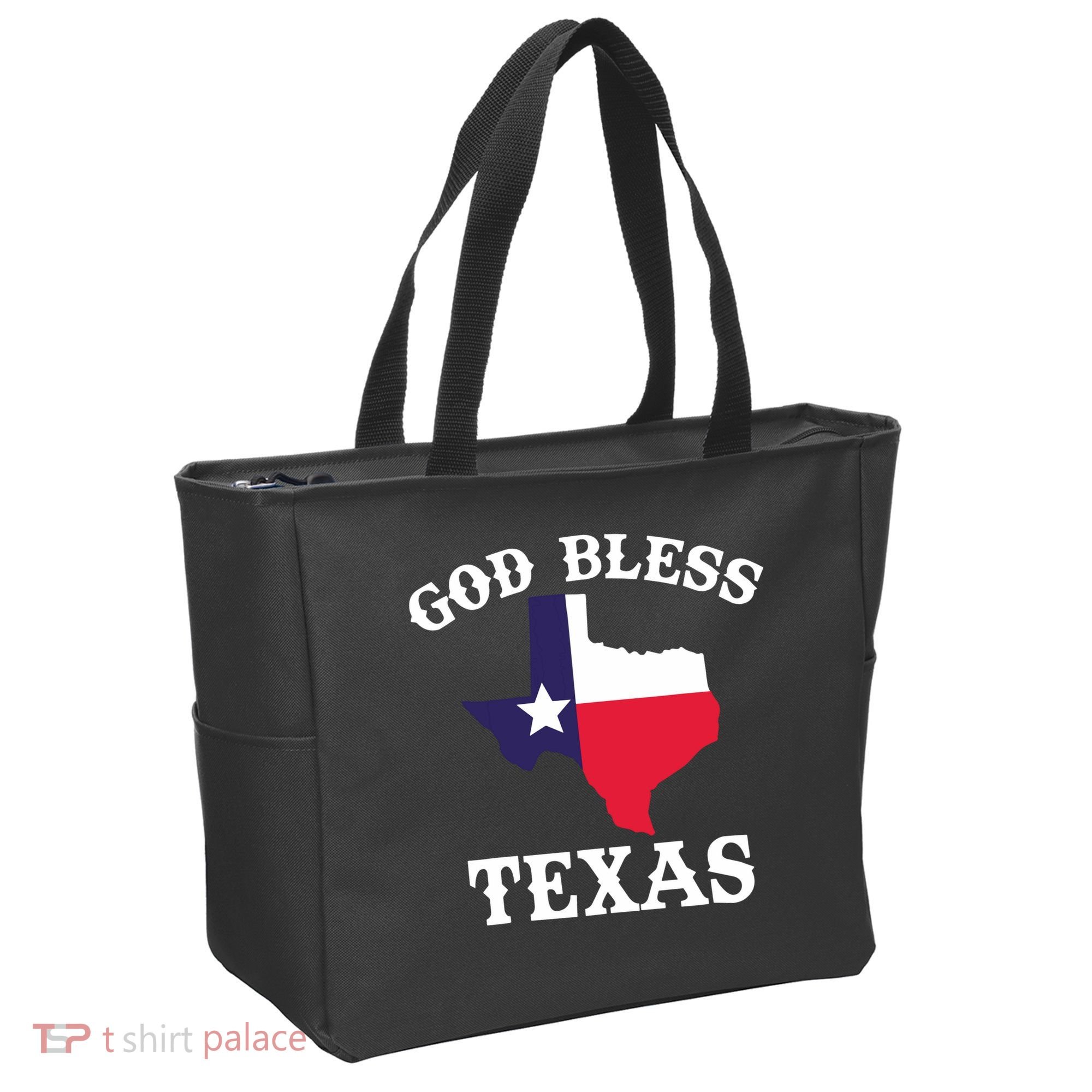 Texas Flag Patriotic Texan Pride God Bless Texas Tote Bag
