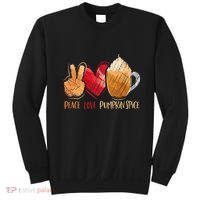 Thanksgiving Fall Peace Love Pumpkin Spice Sweatshirt thumb 0