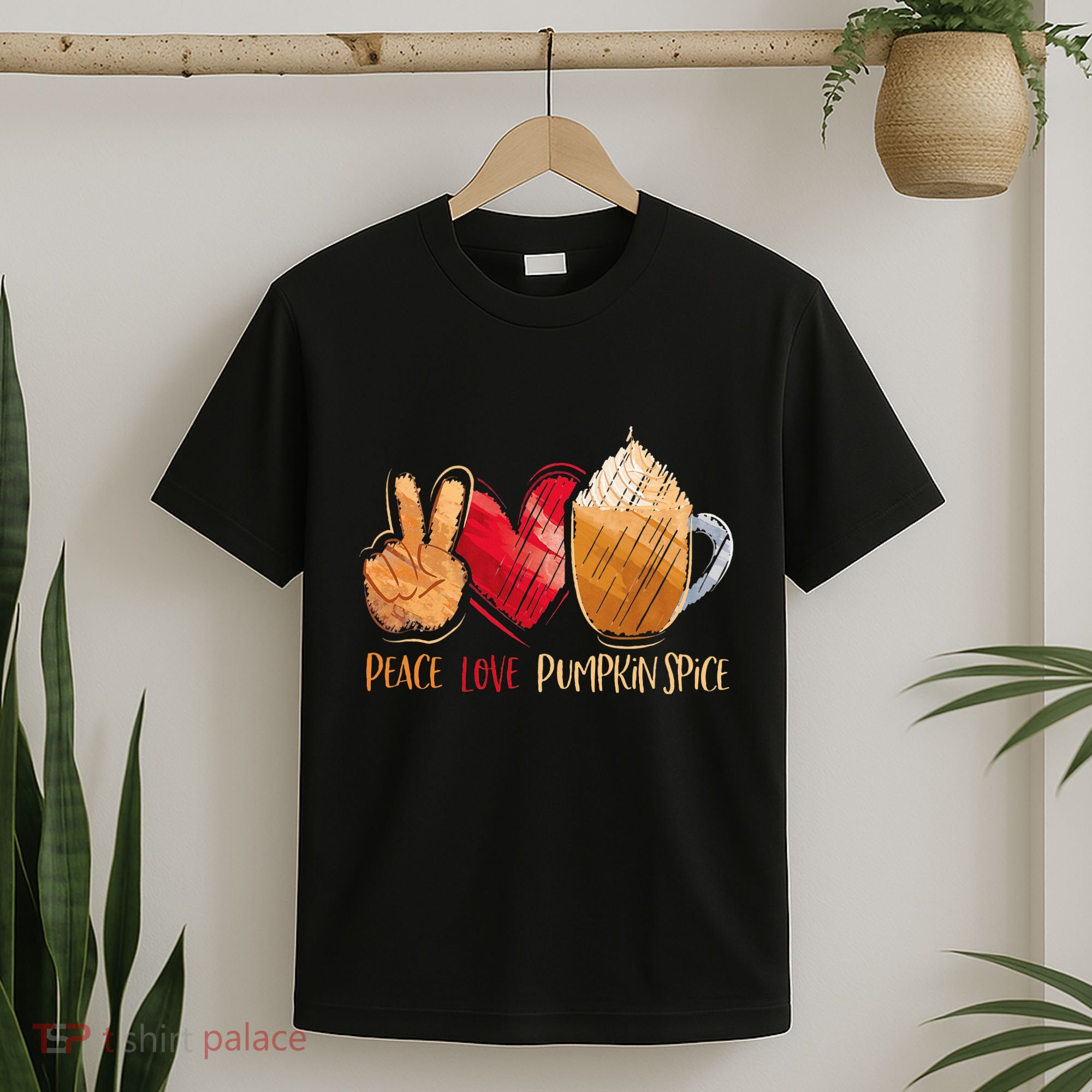 Thanksgiving Fall Peace Love Pumpkin Spice T-Shirt