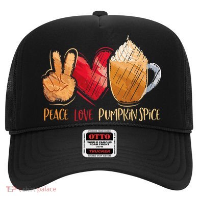 Thanksgiving Fall Peace Love Pumpkin Spice Hat