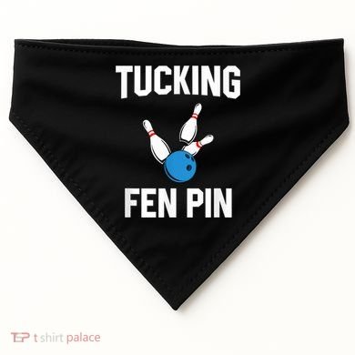 Tucking Fen Pin Funny Bowling USA-Made Doggie Bandana