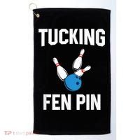 Tucking Fen Pin Funny Bowling Golf Towel thumb 0