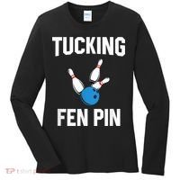 Tucking Fen Pin Funny Bowling Women's Long Sleeve Shirt thumb 0