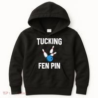 Tucking Fen Pin Funny Bowling Kids Hoodie thumb 0