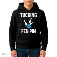 Tucking Fen Pin Funny Bowling Kids Hoodie thumb 4