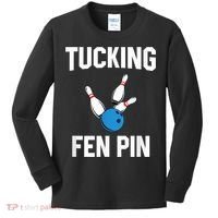Tucking Fen Pin Funny Bowling Kids Long Sleeve Shirt thumb 0