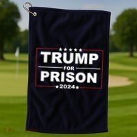 Trump For Prison 2024 Support Trump 4th Of July Golf Towel thumb 1