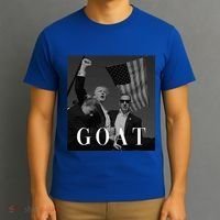 Trump Fist Pump Butler Rally Patriotic Goat Trump T-Shirt thumb 3