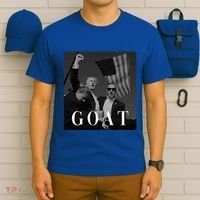 Trump Fist Pump Butler Rally Patriotic Goat Trump T-Shirt thumb 6