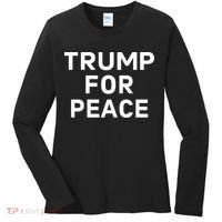 Trump For Peace Women's Long Sleeve Shirt thumb 0