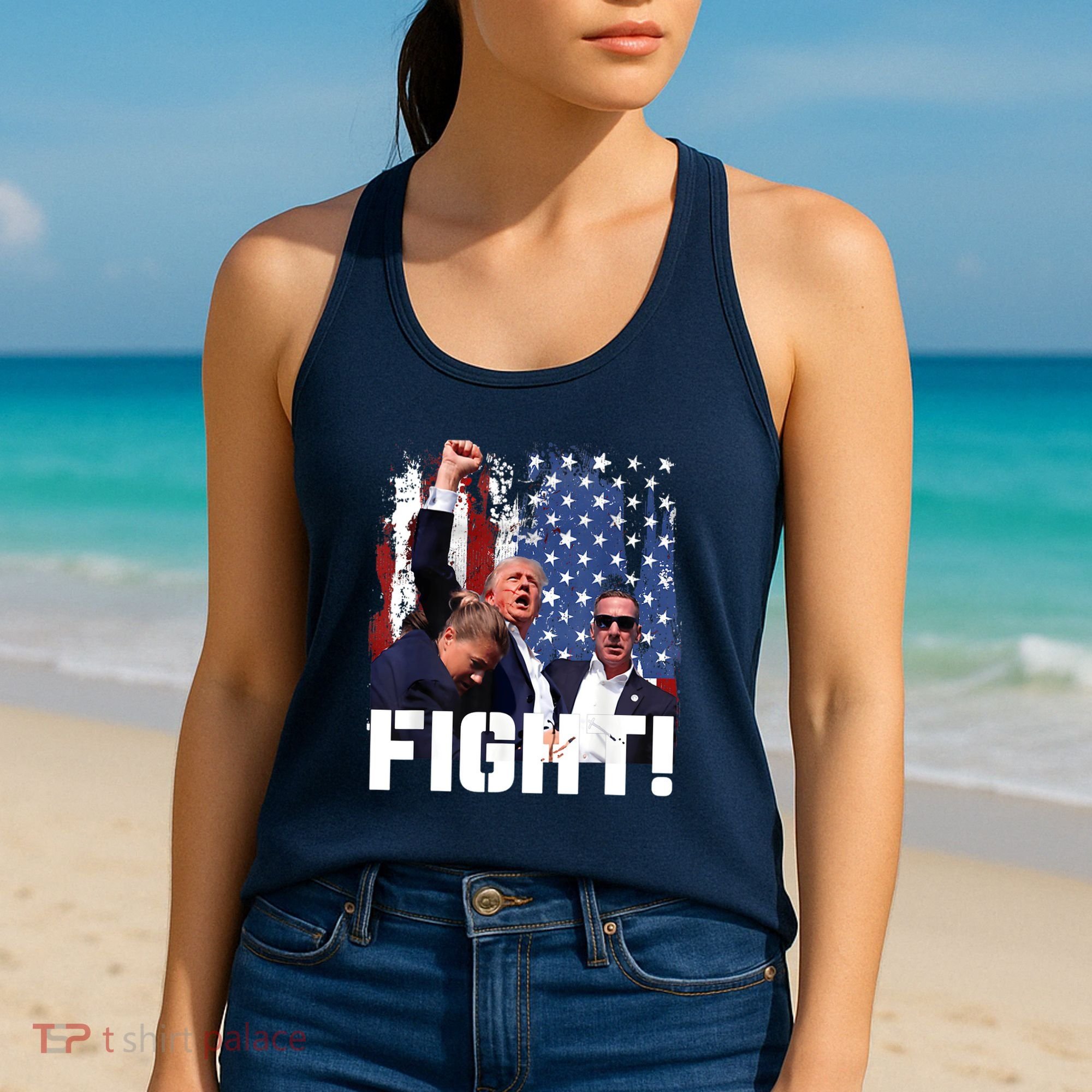 Trump First Pump Fight Women's Tank Top