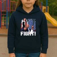 Trump First Pump Fight Kids Hoodie thumb 3