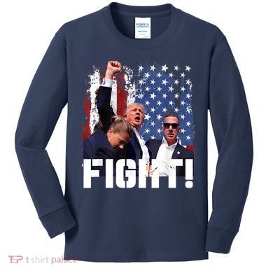 Trump First Pump Fight Kids Long Sleeve Shirt