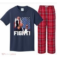 Trump First Pump Fight Kids Plaid Pajama Set thumb 0