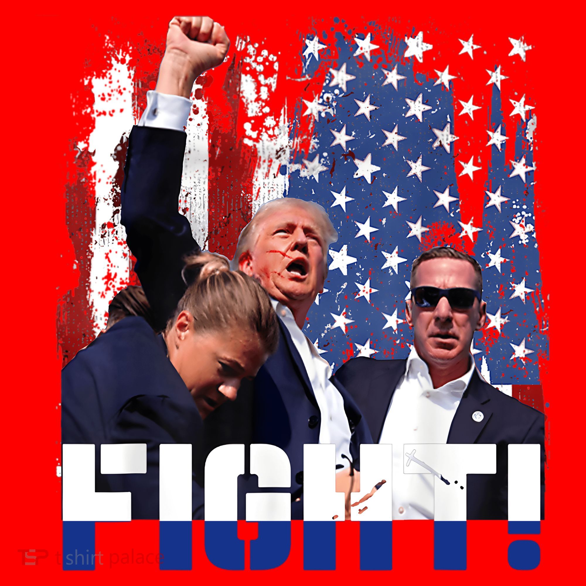 Trump First Pump Fight Santa Hat
