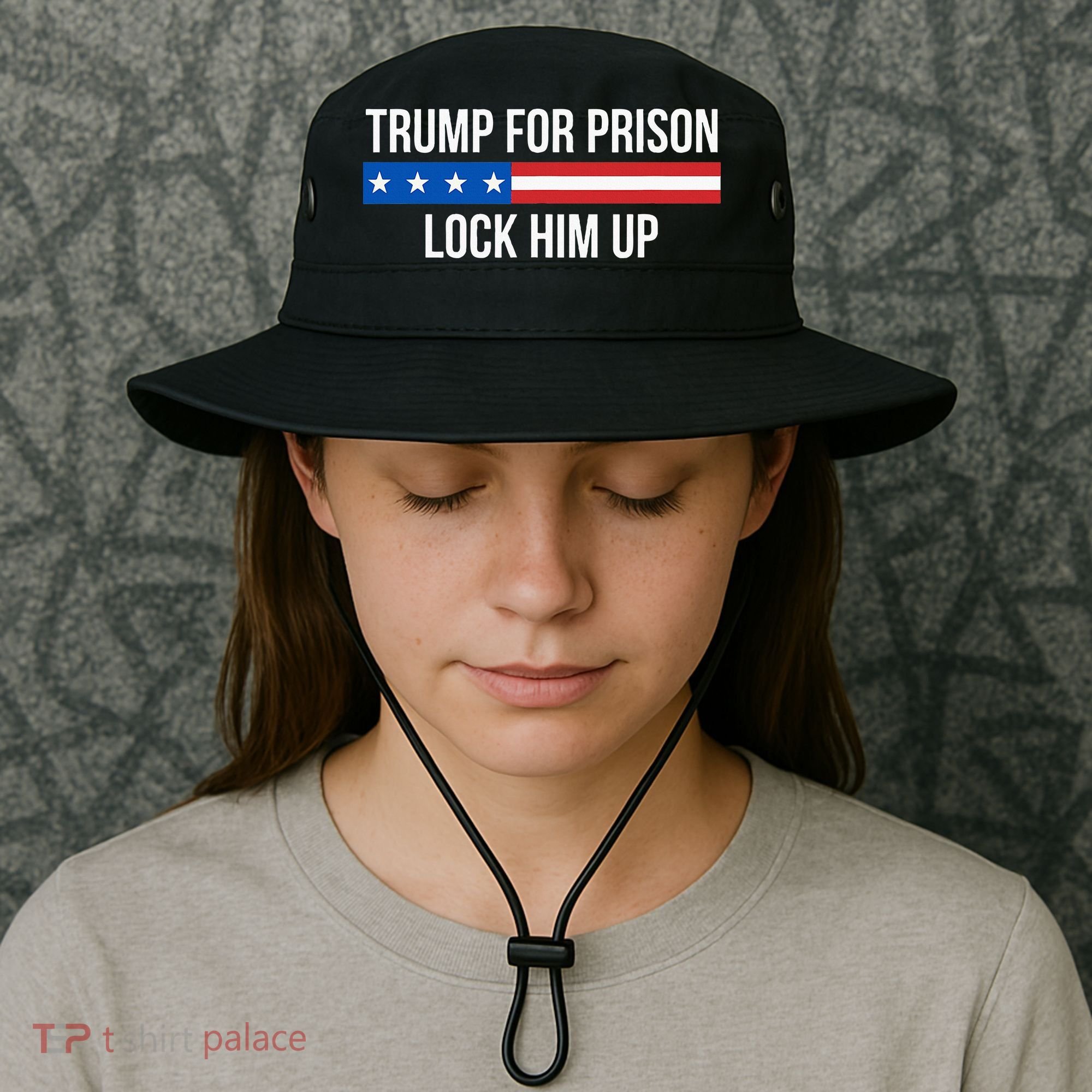 Trump For Prison Lock Him Up Bucket Hat