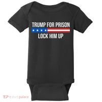 Trump For Prison Lock Him Up Baby Bodysuit thumb 0
