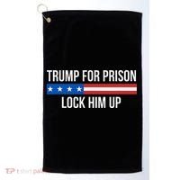 Trump For Prison Lock Him Up Golf Towel thumb 0