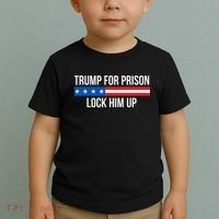 Trump For Prison Lock Him Up Toddler T-Shirt thumb 2