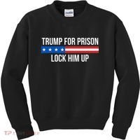 Trump For Prison Lock Him Up Kids Sweatshirt thumb 0