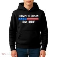 Trump For Prison Lock Him Up Kids Hoodie thumb 4