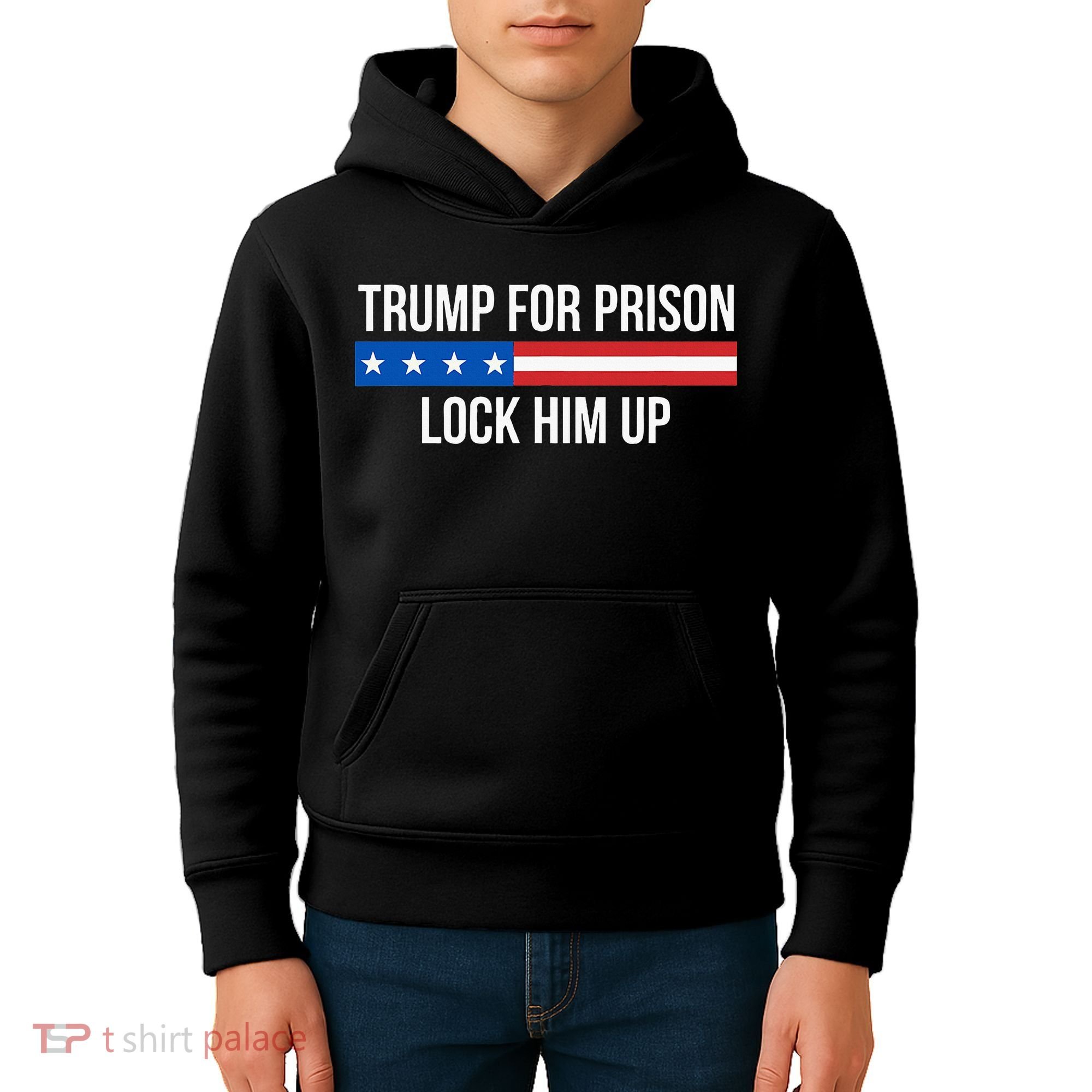 Trump For Prison Lock Him Up Kids Hoodie