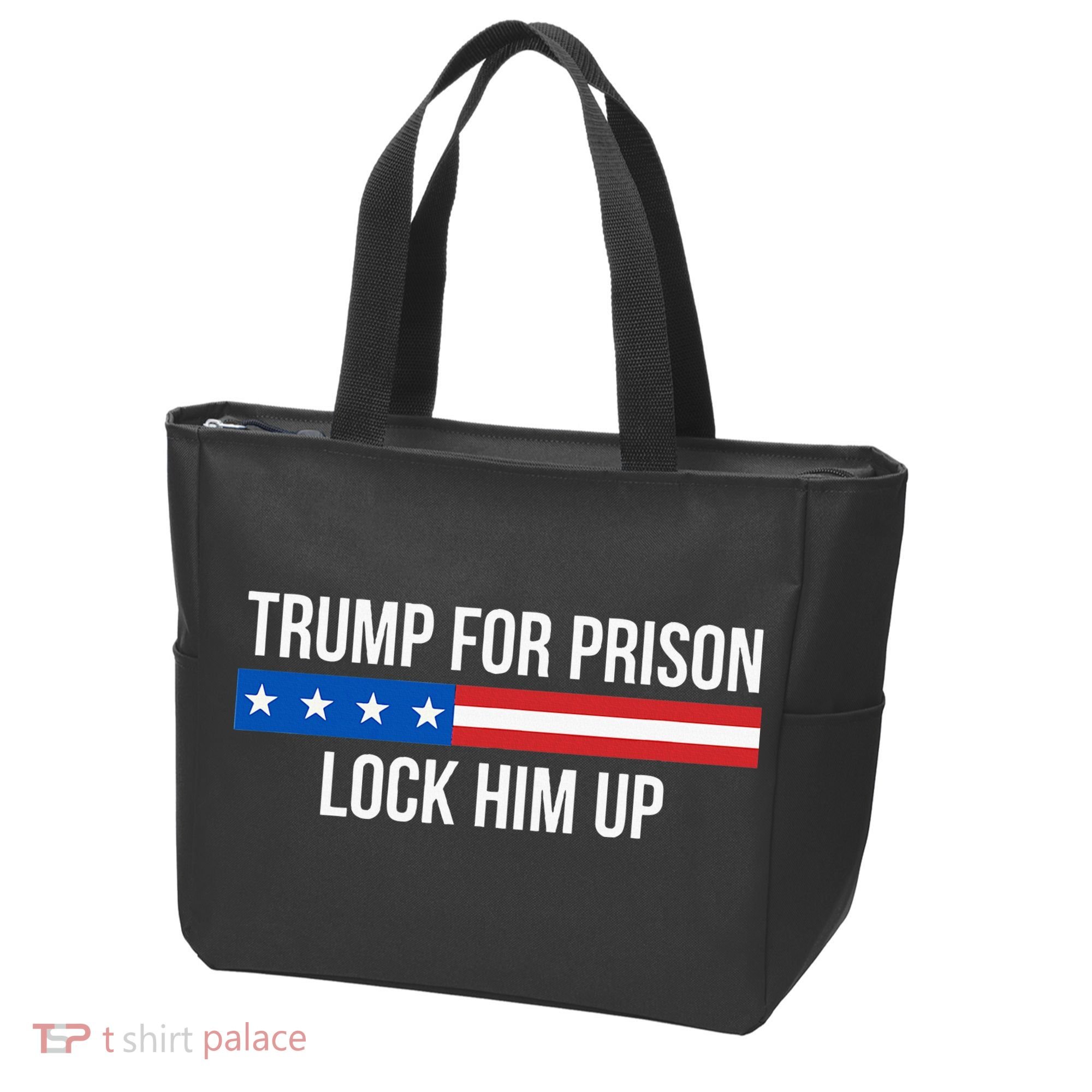 Trump For Prison Lock Him Up Tote Bag