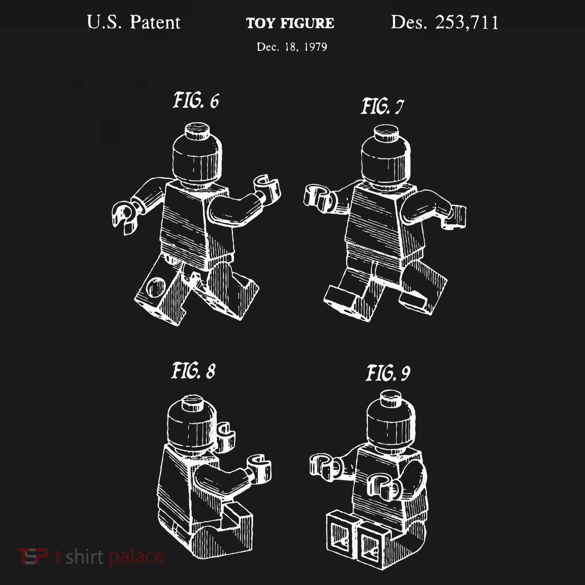 Toy Figurine Patent Master Builder Building Brick T-Shirt
