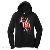 Trump Fist Pump Usa Flag Maga Women's Hoodie thumb 0
