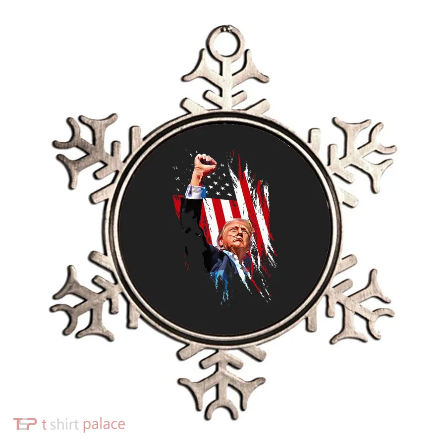 Trump Fist Pump Usa Flag Maga Ornament