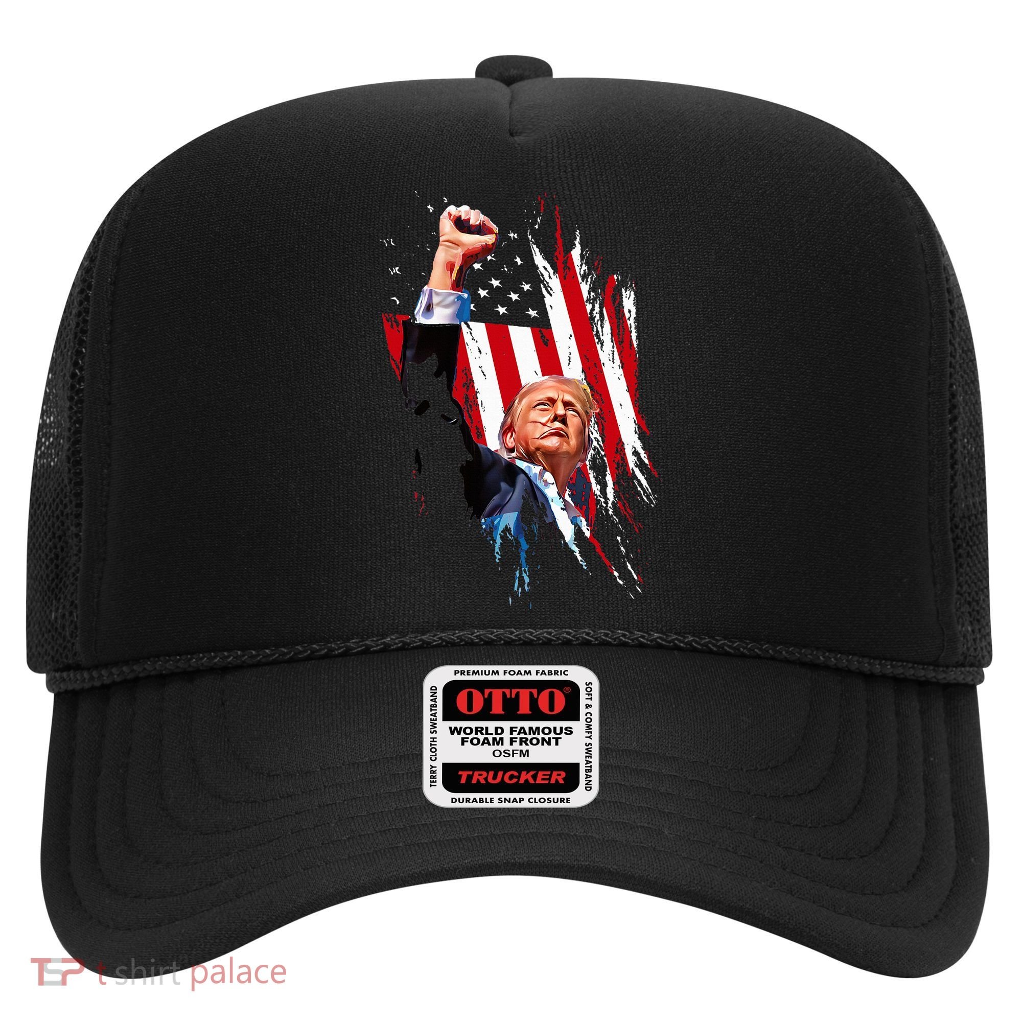 Trump Fist Pump Usa Flag Maga Hat
