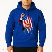 Trump Fist Pump Usa Flag Maga Hoodie thumb 2