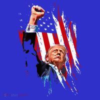 Trump Fist Pump Usa Flag Maga Hoodie thumb 7
