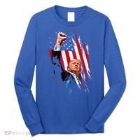 Trump Fist Pump Usa Flag Maga Long Sleeve Shirt thumb 0
