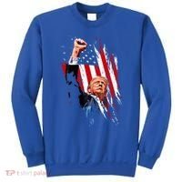Trump Fist Pump Usa Flag Maga Sweatshirt thumb 0