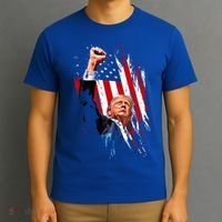 Trump Fist Pump Usa Flag Maga T-Shirt thumb 3