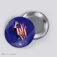 Trump Fist Pump Usa Flag Maga Button thumb 0