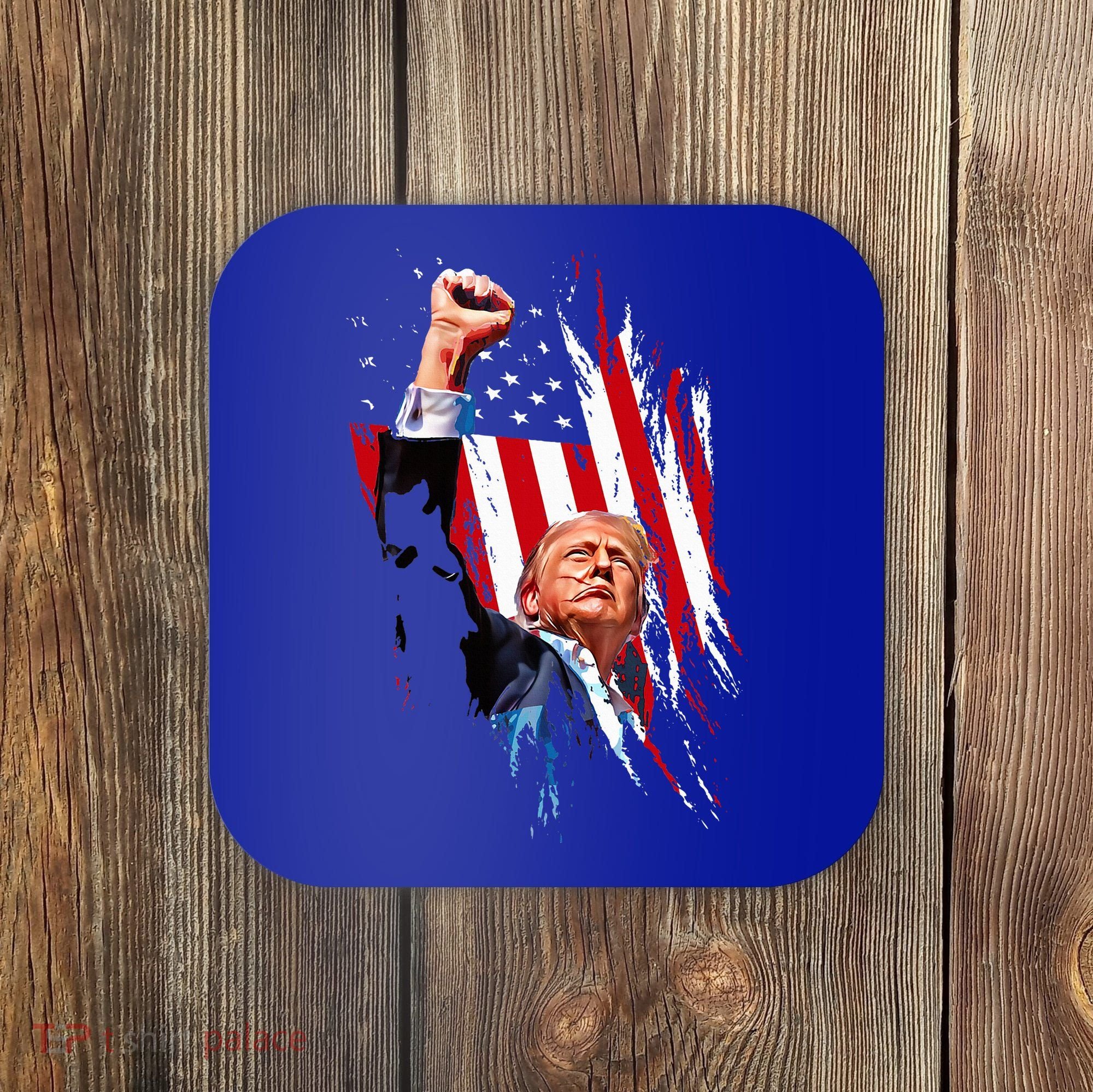 Trump Fist Pump Usa Flag Maga Coaster