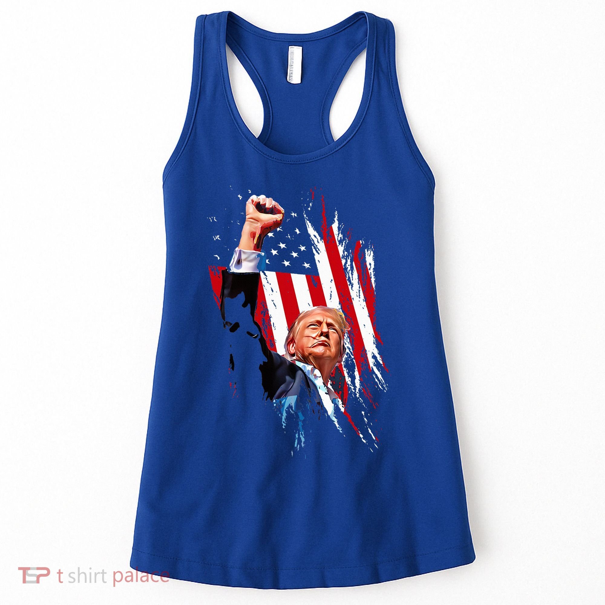Trump Fist Pump Usa Flag Maga Women's Tank Top