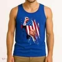 Trump Fist Pump Usa Flag Maga Tank Top thumb 3