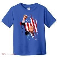 Trump Fist Pump Usa Flag Maga Toddler T-Shirt thumb 0