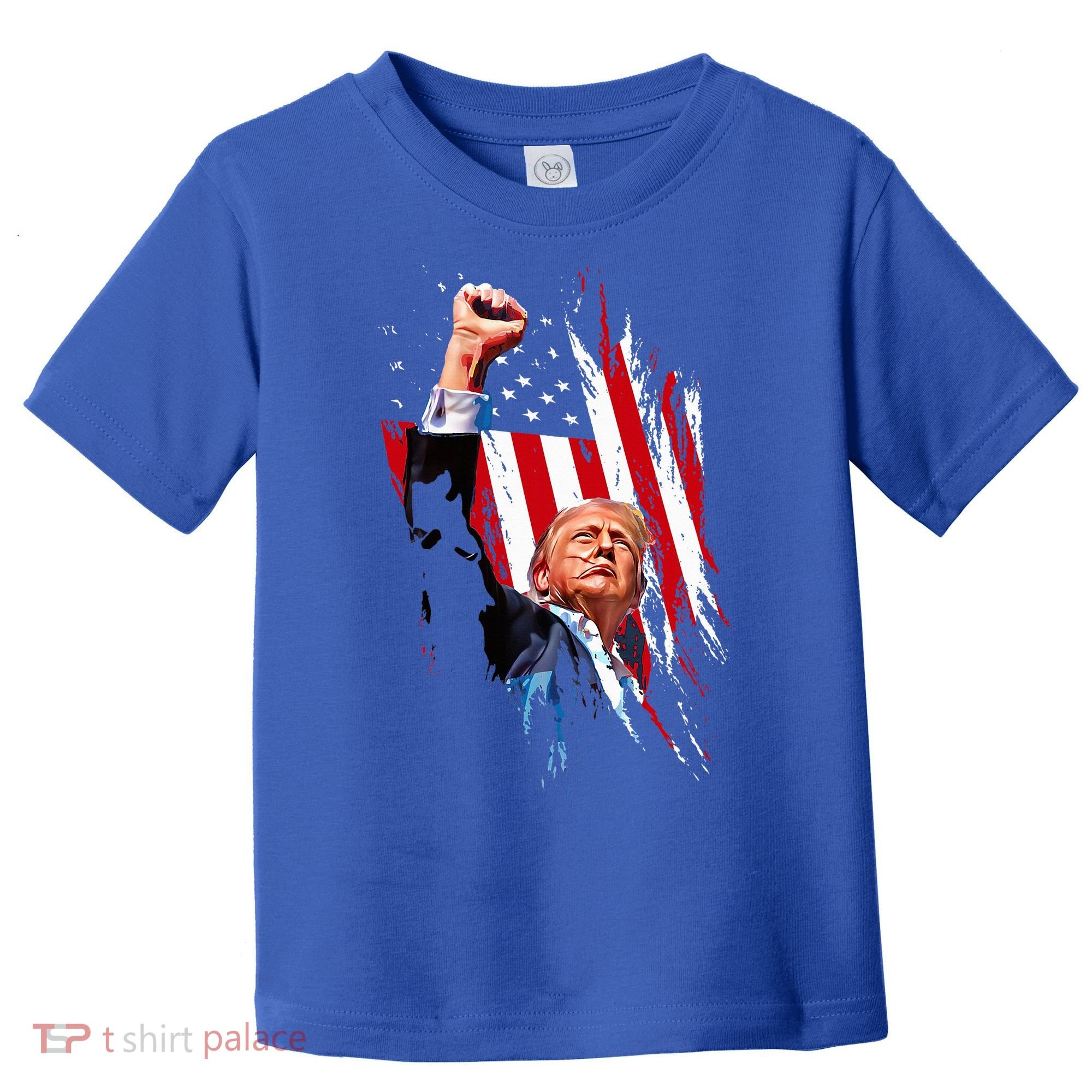 Trump Fist Pump Usa Flag Maga Toddler T-Shirt