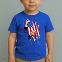 Trump Fist Pump Usa Flag Maga Toddler T-Shirt thumb 2