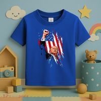 Trump Fist Pump Usa Flag Maga Toddler T-Shirt thumb 3