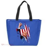 Trump Fist Pump Usa Flag Maga Tote Bag thumb 0